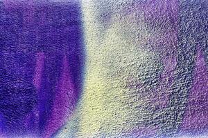 A fragment of colorful graffiti painted on a wall. Abstract urban background. photo