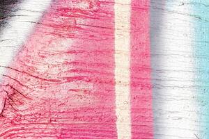 A fragment of colorful graffiti painted on a wall. Abstract urban background. photo