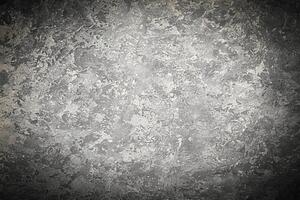 Texture of gray decorative plaster or concrete with vignette. photo