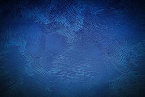 Texture of blue decorative plaster or concrete with vignette. photo