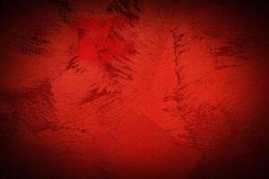 Texture of red decorative plaster or concrete with vignette. photo