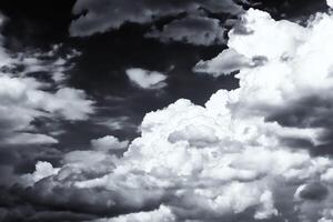 Cumulus clouds in the sky in cloudy weather. Abstract background. photo