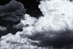 Cumulus clouds in the sky in cloudy weather. Abstract background. photo