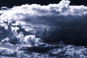 Cumulus clouds in the sky in cloudy weather. Abstract background. photo