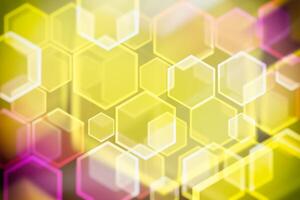Lights bokeh. Abstract hexagon background for design. photo