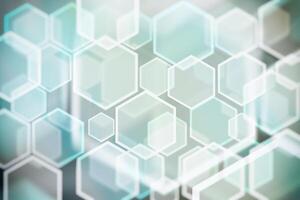 Lights bokeh. Abstract hexagon background for design. photo