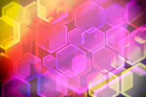 Lights bokeh. Abstract hexagon background for design. photo