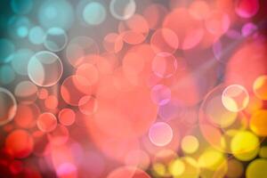 Lights bokeh. Abstract background for design. Rainbow. photo