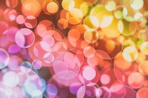 Lights bokeh. Abstract background for design. Rainbow. photo
