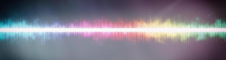 Abstract background. Digital sound with wave colored rainbow. photo