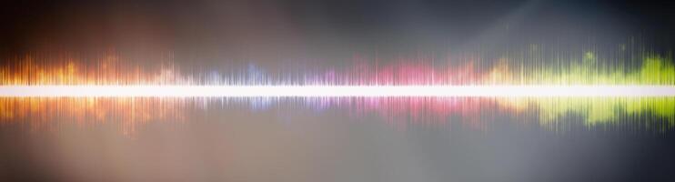 Abstract background. Digital sound with wave colored rainbow. photo