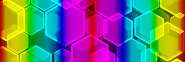 Lights bokeh. Abstract hexagon background for design. photo