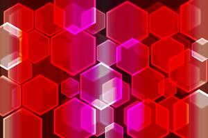 Lights bokeh. Abstract hexagon background for design. photo