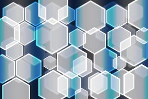 Lights bokeh. Abstract hexagon background for design. photo