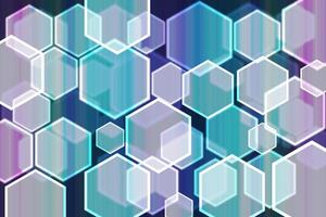 Lights bokeh. Abstract hexagon background for design. photo