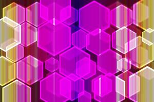 Lights bokeh. Abstract hexagon background for design. photo