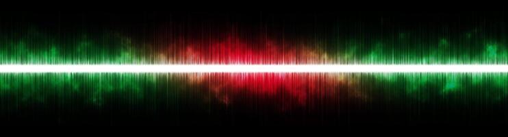 Abstract background. Digital sound with wave colored rainbow. photo