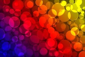 Lights bokeh. Abstract background for design. Rainbow. photo