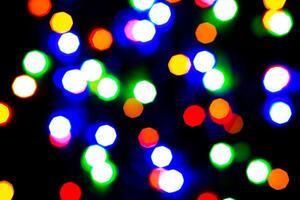 Lights bokeh. Abstract Christmas background for design. photo