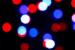 Lights bokeh. Abstract Christmas background for design. photo