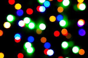 Lights bokeh. Abstract Christmas background for design. photo