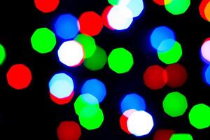 Lights bokeh. Abstract Christmas background for design. photo