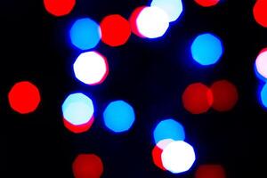 Lights bokeh. Abstract Christmas background for design. photo