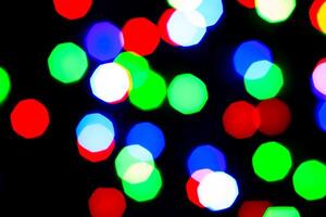 Lights bokeh. Abstract Christmas background for design. photo