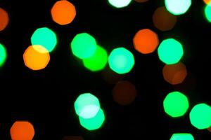 Lights bokeh. Abstract Christmas background for design. photo