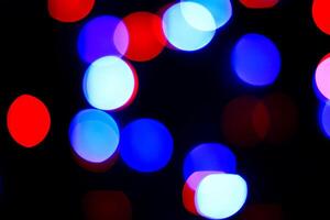 Lights bokeh. Abstract Christmas background for design. photo