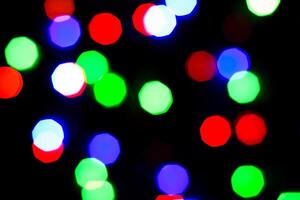 Lights bokeh. Abstract Christmas background for design. photo