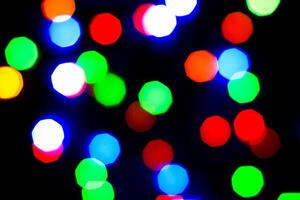 Lights bokeh. Abstract Christmas background for design. photo