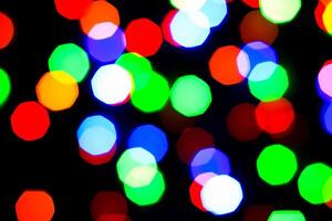 Lights bokeh. Abstract Christmas background for design. photo