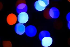 Lights bokeh. Abstract Christmas background for design. photo