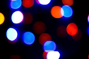 Lights bokeh. Abstract Christmas background for design. photo