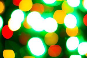 Lights bokeh. Abstract Christmas background for design. photo