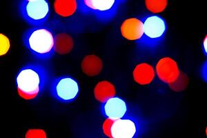 Lights bokeh. Abstract Christmas background for design. photo
