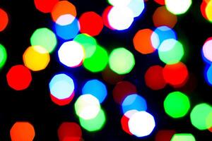 Lights bokeh. Abstract Christmas background for design. photo