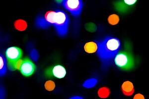 Lights bokeh. Abstract Christmas background for design. photo