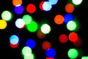 Lights bokeh. Abstract Christmas background for design. photo