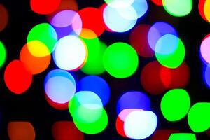 Lights bokeh. Abstract Christmas background for design. photo