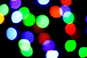 Lights bokeh. Abstract Christmas background for design. photo