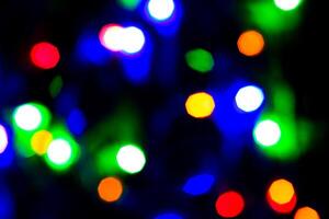 Lights bokeh. Abstract Christmas background for design. photo