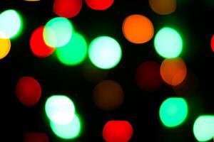 Lights bokeh. Abstract Christmas background for design. photo