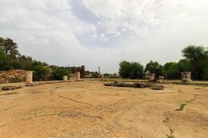 Ancient ruins of baths at tunisia, Carthage photo