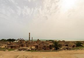 Ancient ruins of baths at tunisia, Carthage photo