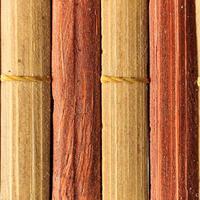 Texture of old bamboo branches with threads. photo