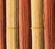 Texture of old bamboo branches with threads. photo