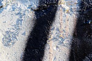 Fragment of colored graffiti painted on a wall. Abstract backdrop for design. photo