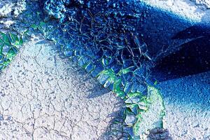 Fragment of colored graffiti painted on a wall. Abstract backdrop for design. photo